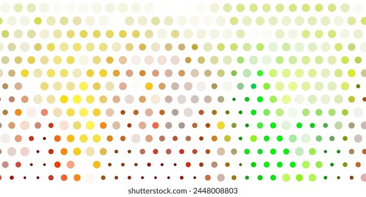 Light green, yellow vector layout with circle shapes. Abstract illustration with colorful spots in nature style. Pattern for websites.