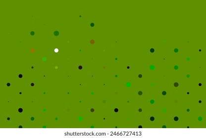 Light Green, Yellow vector layout with circle shapes. Abstract illustration with colored bubbles in nature style. Design for business adverts.