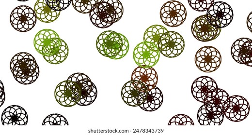 Diseño de Vector verde claro, amarillo con Formas circulares. Ilustración abstracta moderna con coloridas Formas circulares. Patrón para folletos, folletos.