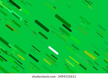 Light Green, Yellow vector layout with flat lines. Modern geometrical abstract illustration with staves. Smart design for your business advert.