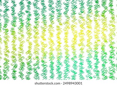 Diseño de Vector verde claro y amarillo con líneas planas. Ilustración de colores brillantes con líneas estrechas. Patrón para folletos de negocios, folletos.