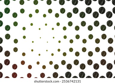 Light green, yellow vector layout with circle shapes. Blurred decorative design in abstract style with bubbles. Template for your brand book.