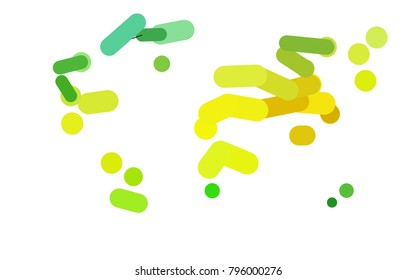 Light Green, Yellow vector layout with flat lines. Modern geometrical abstract illustration with staves. The pattern can be used for medical ad, booklets, leaflets