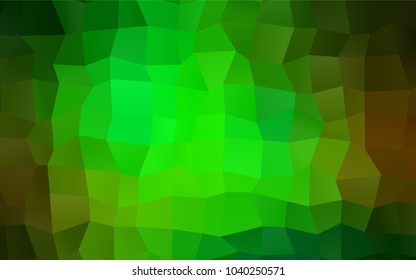 Light Green, Yellow vector low poly background. A sample with a polygonal design. Illustration in polygonal style with repeating squares