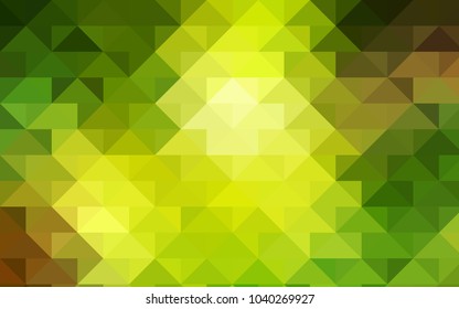 Light Green, Yellow vector low poly pattern. Creative geometric illustration in Origami style with gradient. The polygonal design can be used for your web site.