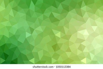 Light Green, Yellow vector Low poly crystal background. Polygon design pattern. Low poly illustration, low polygon background.