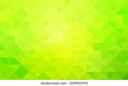 Light Green, Yellow vector low poly background. Colorful abstract illustration with gradient. The best triangular design for your business.