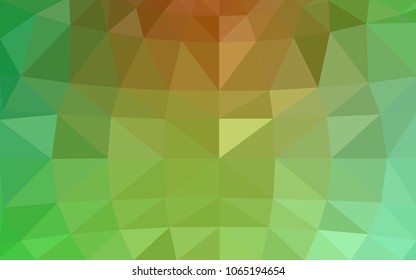 Light Green, Yellow vector Low poly crystal background. Polygon design pattern. Low poly illustration, low polygon background.