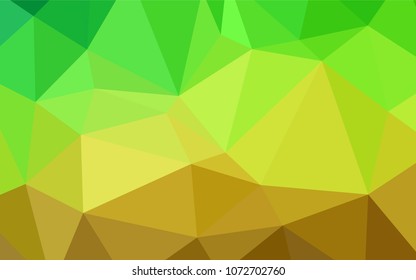 Light Green, Yellow vector low poly texture. A sample with polygonal shapes. That new template can be used for your brand book.