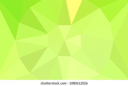 Light Green, Yellow vector low poly cover with a diamond. Modern abstract illustration with triangles. Brand new style for your business design.