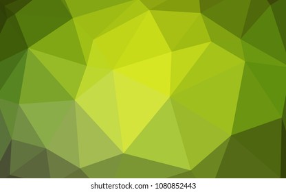 Light Green, Yellow vector low poly layout. Shining polygonal illustration, which consist of triangles. A completely new design for your leaflet.