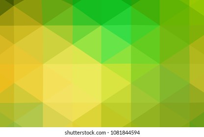 Light Green, Yellow vector low poly cover. Creative geometric illustration in Origami style with gradient. That new template can be used for your brand book.