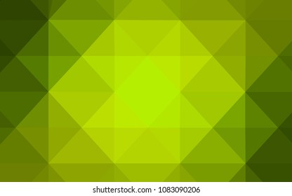 Light Green, Yellow vector low poly layout. Triangular geometric sample with gradient.  Pattern for a brand book's backdrop.