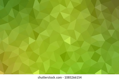 Light Green, Yellow vector low poly cover. Polygonal abstract illustration with gradient. Completely new template for your banner.