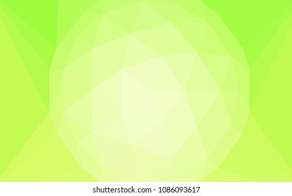 Light Green, Yellow vector low poly layout with a diamond. Polygonal illustration, which consists of triangles. Best triangular design for your business.