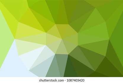 Light Green, Yellow vector low poly layout with a diamond. Polygonal illustration, which consists of triangles. A completely new design for your leaflet.