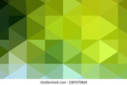 Light Green, Yellow vector low poly layout. Geometric illustration in Origami style with gradient.  That pattern can be used as a part of a brand book.