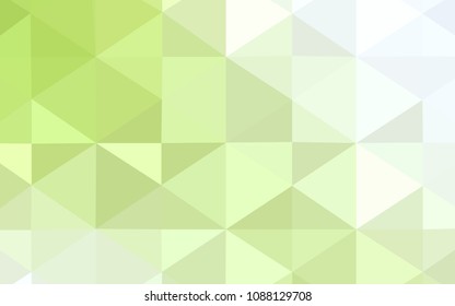 Light Green, Yellow vector low poly texture. Modern geometrical abstract illustration with gradient. The template for cell phone's backgrounds.