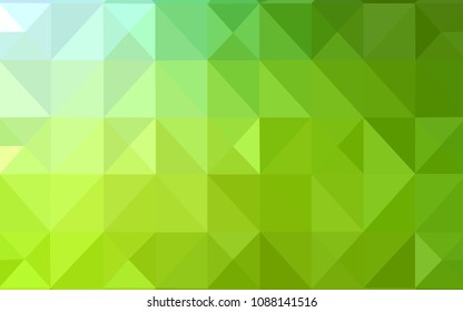 Light Green, Yellow vector low poly texture. Creative geometric illustration in Origami style with gradient. The best triangular design for your business.