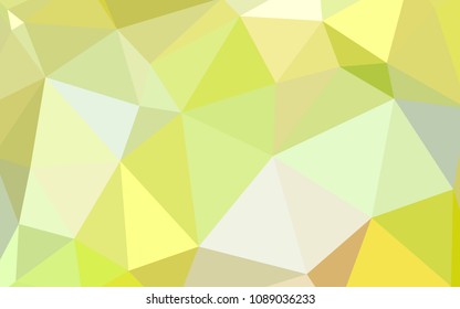 Light Green, Yellow vector low poly texture. Colorful illustration in polygonal style with gradient. Brand new design for your business.