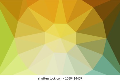 Light Green, Yellow vector low poly layout with a diamond. Colorful illustration in a polygonal style. New template for your brand book.
