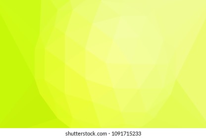 Light Green, Yellow vector low poly layout with a diamond. Illustration in halftone style with triangles. A completely new design for your leaflet.