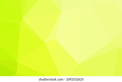 Light Green, Yellow vector low poly texture. A completely new color illustration in a  polygonal style. A completely new design for your business.