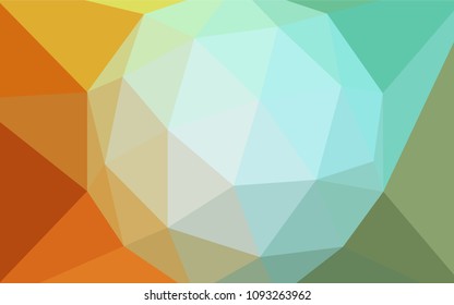 Light Green, Yellow vector low poly texture. Geometric illustration in Origami style with gradient.  Polygonal design for your web site.