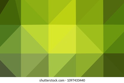 Light Green, Yellow vector low poly cover. Triangular geometric sample with gradient.  A completely new design for your business.