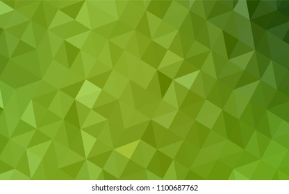 Light Green, Yellow vector low poly layout. Creative illustration in halftone style with triangles. Template for cell phone's backgrounds.
