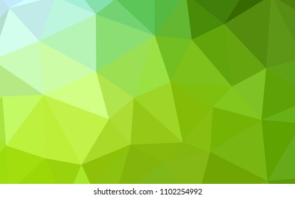 Light Green, Yellow vector low poly layout. Colorful abstract illustration with triangles. New template for your brand book.