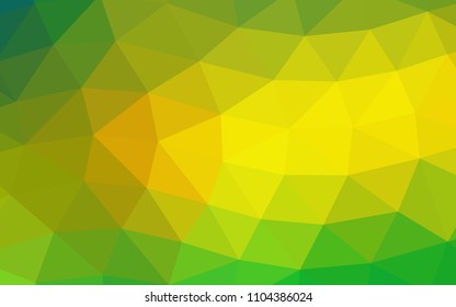 Light Green, Yellow vector low poly low poly. Shining colored illustration in a Brand new style. The completely new template can be used for your brand book.