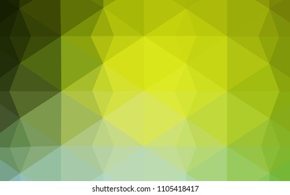 Light Green, Yellow vector low poly texture. Glitter abstract illustration with an elegant triangles. Triangular pattern for your business design.