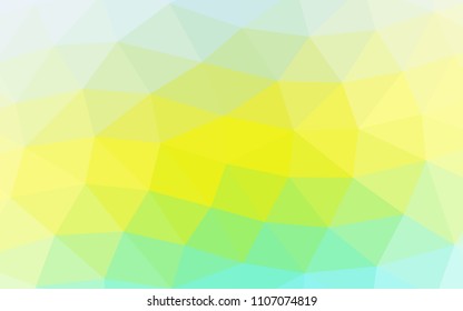 Light Green, Yellow vector low poly low poly. Colorful abstract illustration with gradient. The template can be used as a background for cell phones.