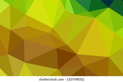 Light Green, Yellow vector low poly layout. Colorful illustration in abstract style with gradient. A completely new design for your business.