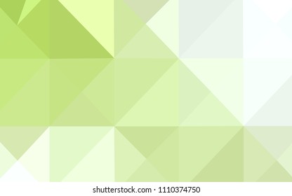 Light Green, Yellow vector low poly cover. Polygonal abstract illustration with gradient. The best triangular design for your business.