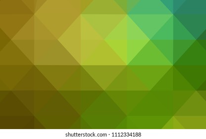 Light Green, Yellow vector low poly layout. Creative illustration in halftone style with triangles. A completely new template for your banner.