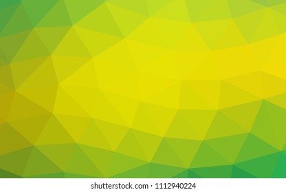 Light Green, Yellow vector low poly low poly. Brand new colored illustration in blurry style with gradient. A new texture for your design.