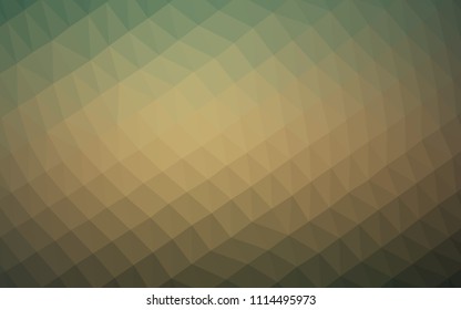 Light Green, Yellow vector low poly texture. A completely new color illustration in a vague style. The best triangular design for your business.