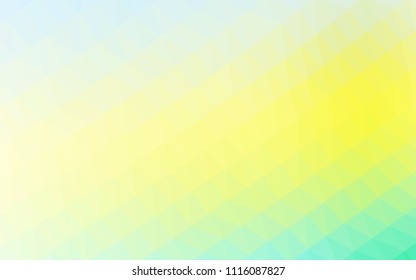 Light Green, Yellow vector low poly texture. Modern geometrical abstract illustration with gradient. The template can be used as a background for cell phones.