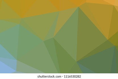 Light Green, Yellow vector low poly layout. Glitter abstract illustration with an elegant design. The best triangular design for your business.
