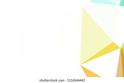 Light Green, Yellow vector low poly cover. Colorful abstract illustration with triangles. Brand new style for your business design.