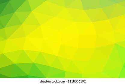 Light Green, Yellow vector low poly low poly. Brand new colored illustration in blurry style with gradient. Brand new design for your business.