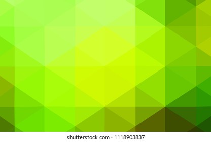 Light Green, Yellow vector low poly texture. Modern geometrical abstract illustration with gradient. That pattern can be used as a part of a brand book.