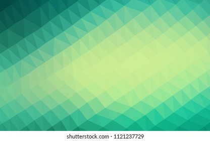 Light Green, Yellow vector low poly cover. Shining illustration, which consist of triangles. A completely new template for your business design.