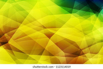 Light Green, Yellow vector low poly texture. A completely new color illustration in a polygonal style. Pattern for a brand book's backdrop.