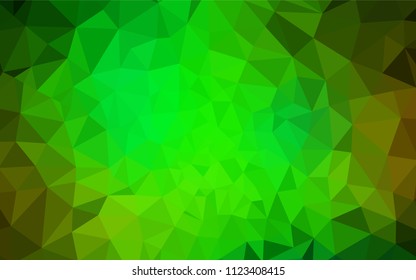 Light Green, Yellow vector low poly texture. Modern abstract illustration with triangles. Polygonal design for your web site.