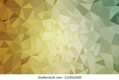 Light Green, Yellow vector low poly layout. A completely new color illustration in a polygonal style. Best triangular design for your business.