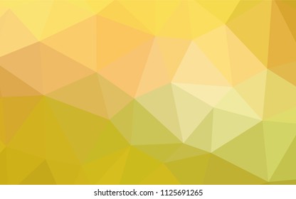 Light Green, Yellow vector low poly texture. Creative geometric illustration in Origami style with gradient. Best triangular design for your business.