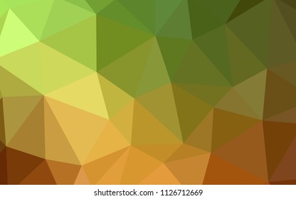 Light Green, Yellow vector low poly cover. Colorful abstract illustration with triangles. Brand new design for your business.